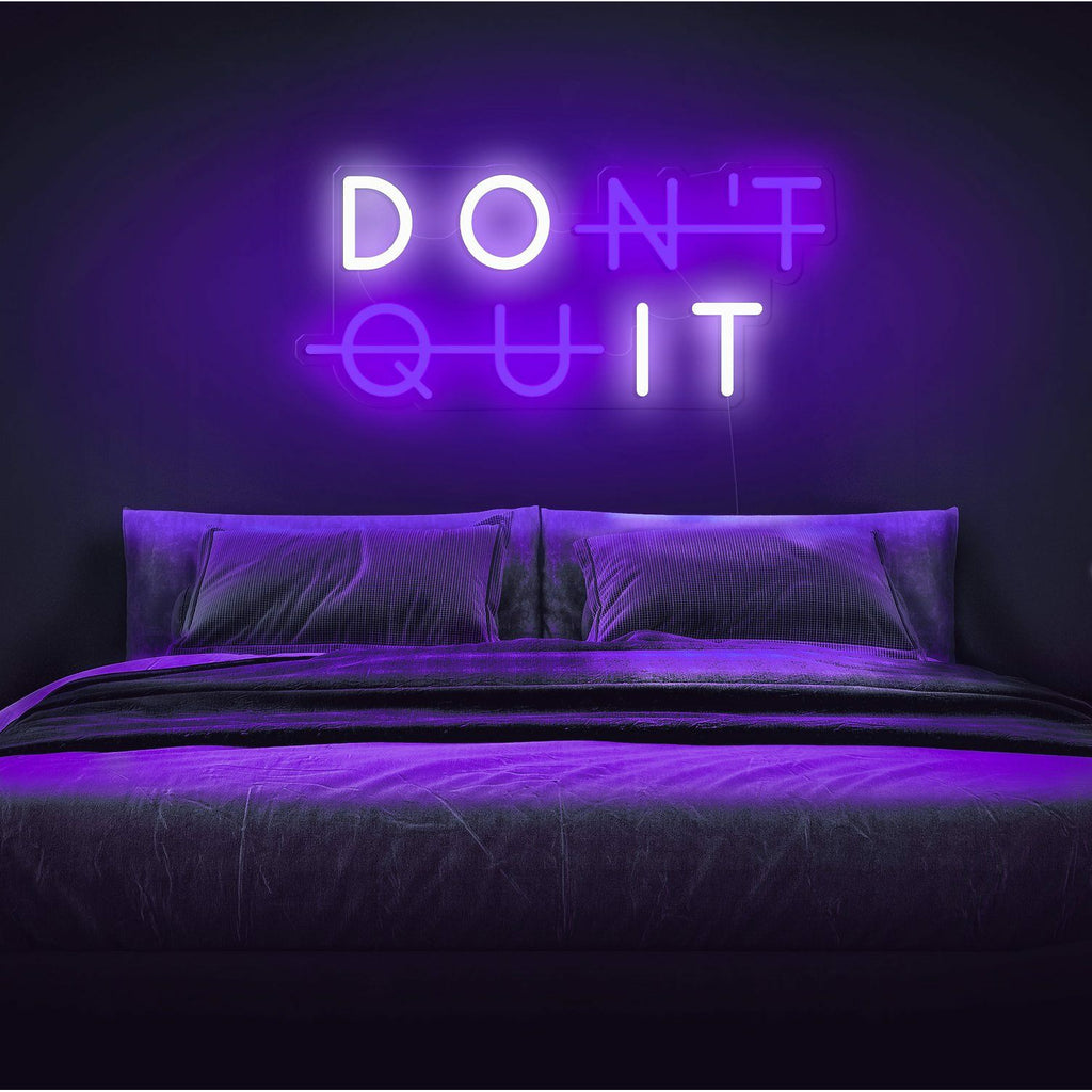 Neon Motivation et Entrepreneur "Don't Quit" 