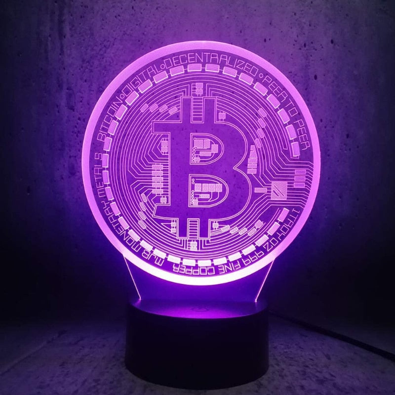Lampe Néon LED pour chambre avec signe Bitcoin 