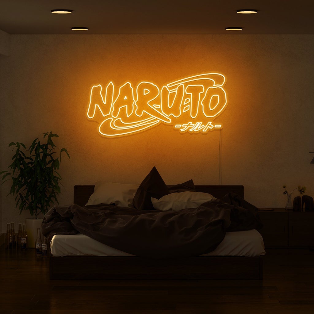 Néon mural LED orange Naruto
