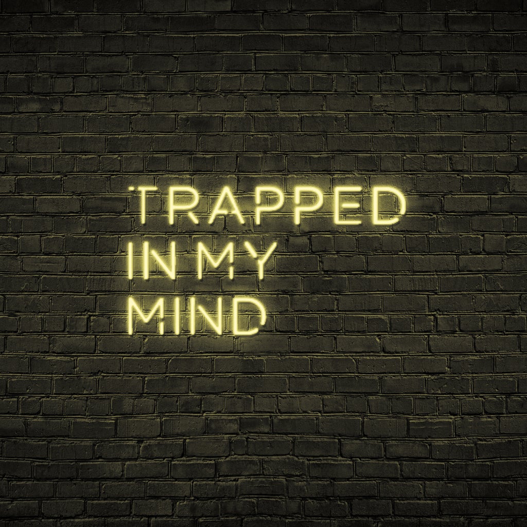Néon mural LED "Trapped in my mind"