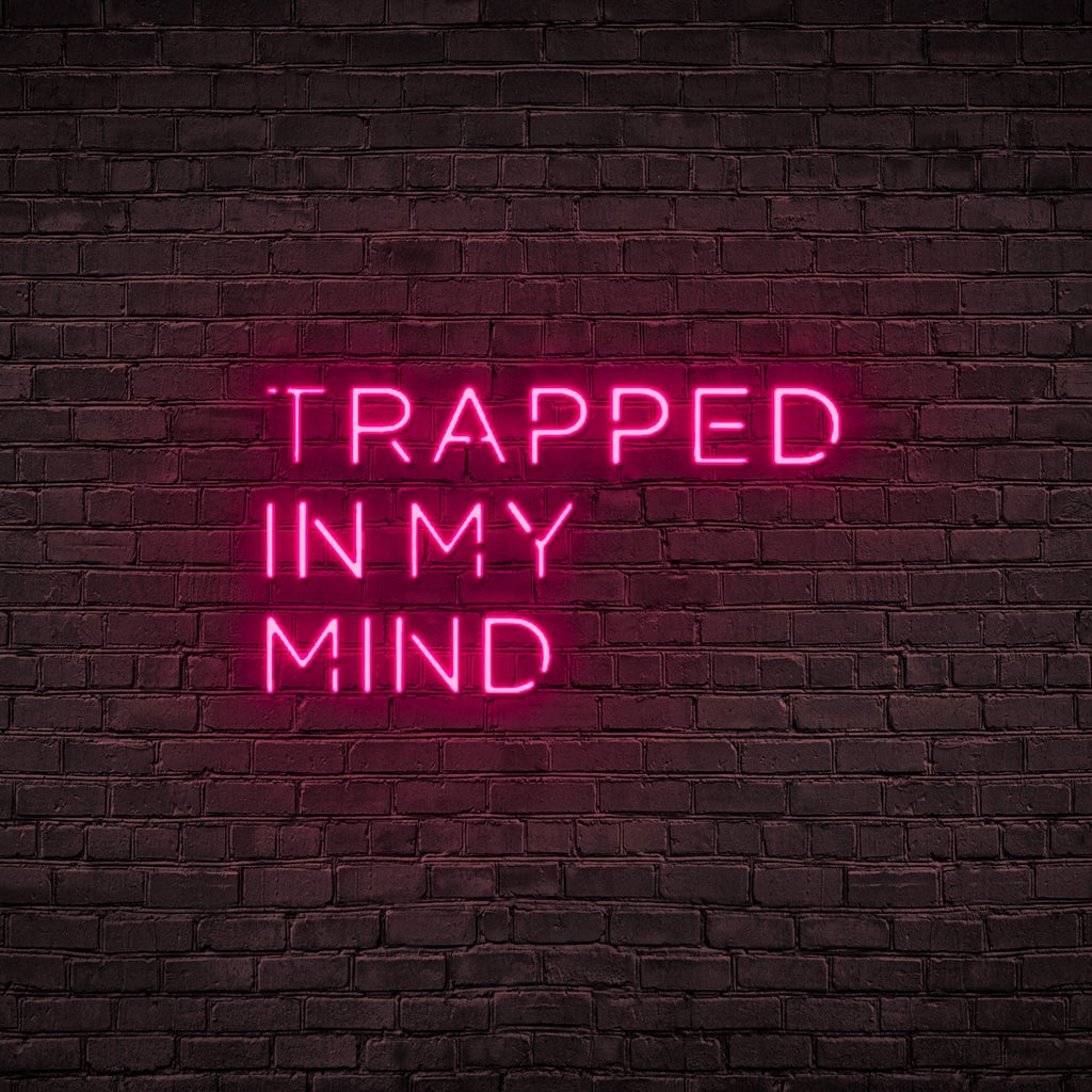 Néon mural LED "Trapped in my mind"