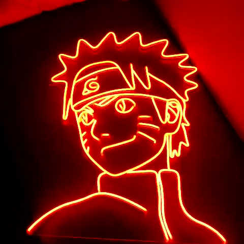 Néon LED rouge Naruto Uzumaki