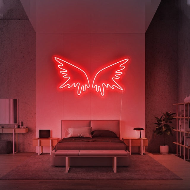 Neon LED mural de couleur rouge idéal pour décorer sa chambre
