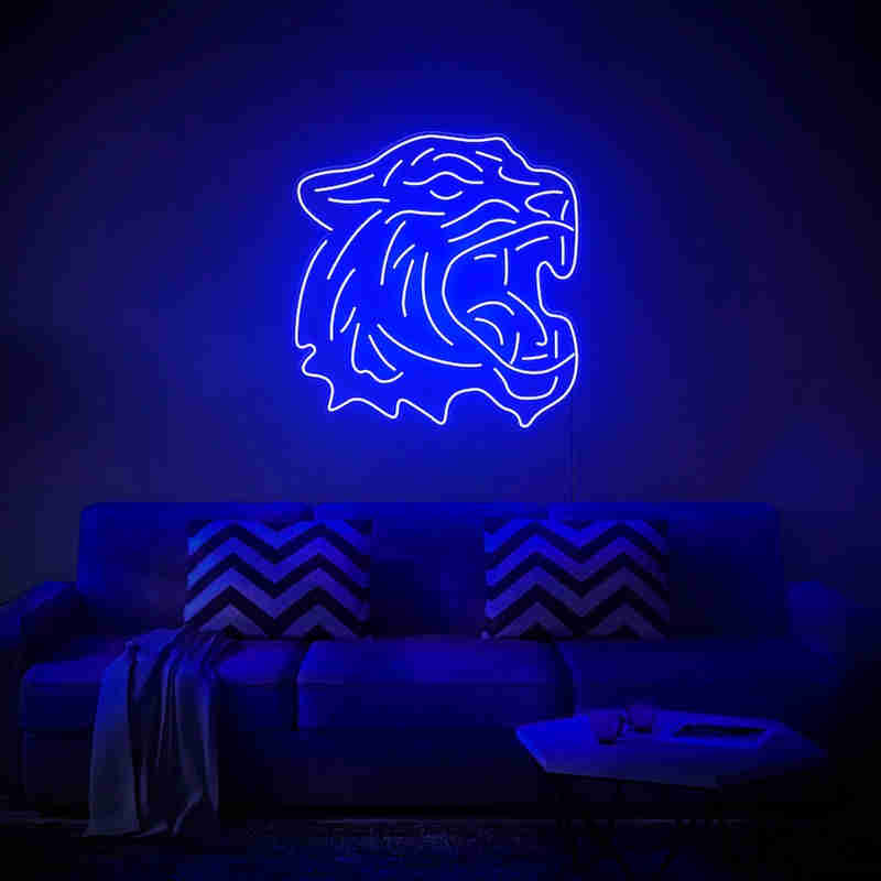 Néon LED mural avec design Tigre