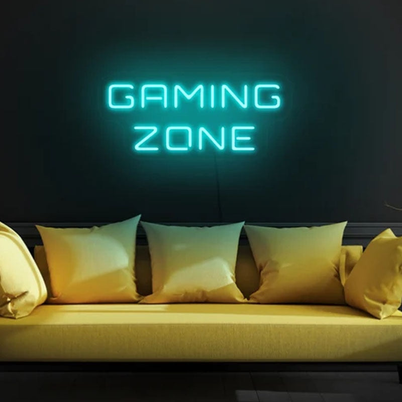 Neon mural Gaming - Couleur bleu clair