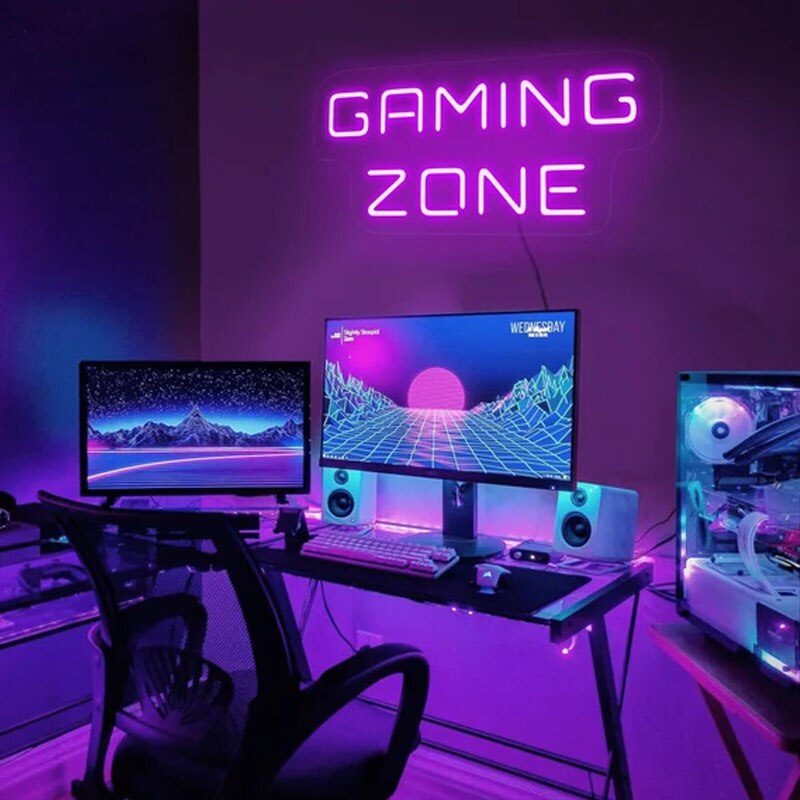 Neon LED Gaming pour chambre ou poste de jeu - Violet