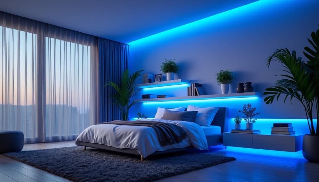découvrez comment une chambre led bleu peut transformer votre espace en un lieu apaisant et tendance. idées déco, inspirations et conseils pour créer une ambiance relaxante avec des lumières led bleues.