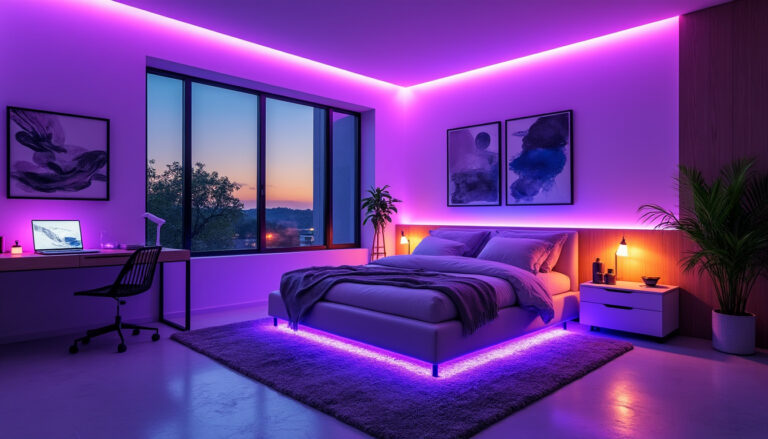 découvrez comment une chambre led violette peut transformer votre intérieur en un espace tendance et original. ambiance unique, conseils déco et inspirations pour adopter cette couleur moderne chez vous.