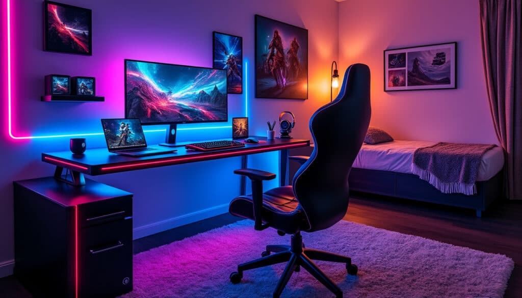 découvrez des idées et des conseils pour aménager une chambre gamer avec des led. inspirez-vous pour créer un setup complet, personnalisable et immersif, adapté à tous les styles et budgets.