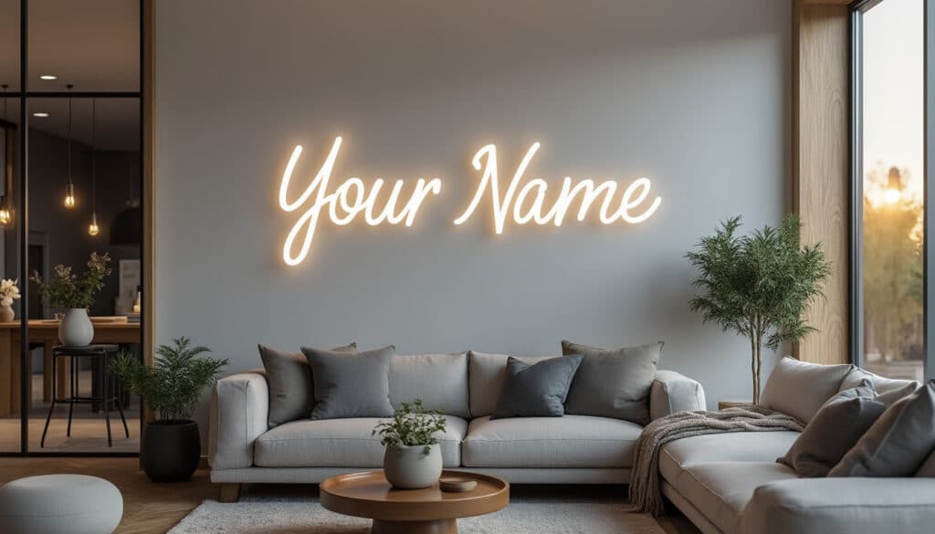 créez une ambiance unique et moderne avec une écriture led personnalisée ! illuminez vos murs en affichant votre prénom ou un message sur mesure et personnalisez votre décoration intérieure à votre image.