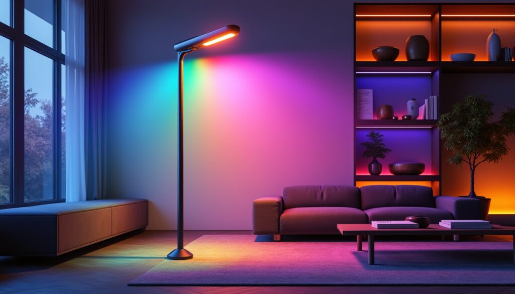 découvrez le lampadaire led rgb, une solution d’éclairage modulable et moderne pour toutes vos pièces. personnalisez l’ambiance avec un large choix de couleurs et créez un intérieur unique et chaleureux.