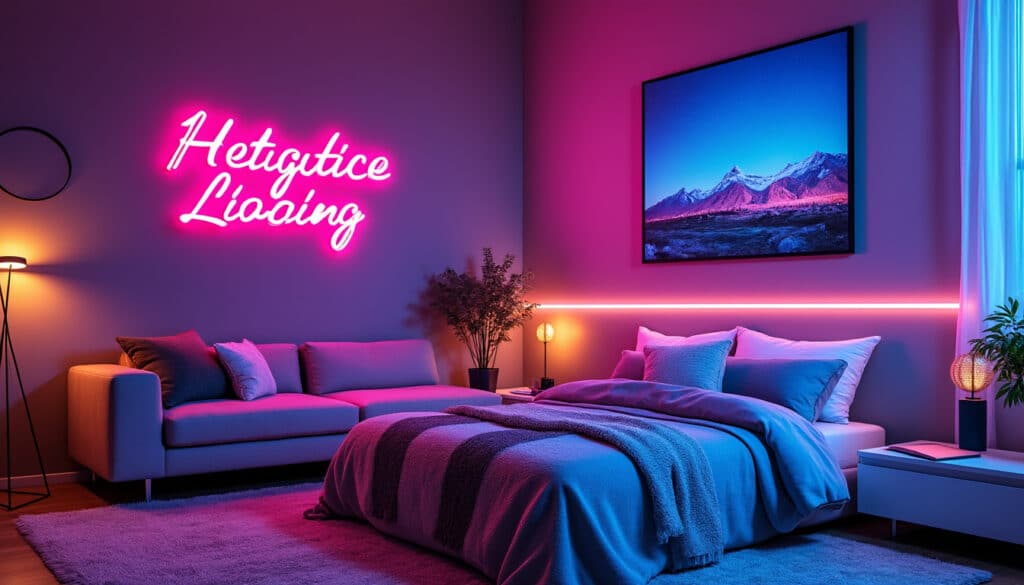 découvrez des idées créatives pour intégrer un néon décoratif dans votre salon, chambre ou bureau. illuminez vos espaces avec style et ambiance tendance grâce à nos conseils !