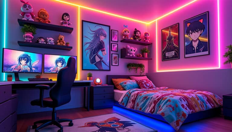 ajoutez une touche geek et colorée à votre chambre avec un néon manga. inspirez-vous de l’univers anime pour une déco tendance et originale qui reflète votre passion.