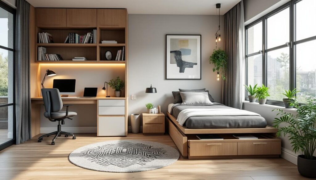 découvrez des idées déco modernes et pratiques pour optimiser l'espace de votre studio étudiant avec style et fonctionnalité.