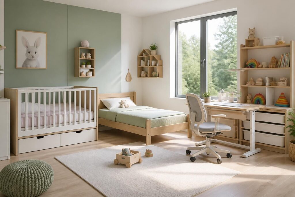 découvrez notre gamme d'ameublement évolutif conçue pour accompagner la croissance de votre enfant, alliant praticité, confort et design adaptable à chaque étape de son développement.
